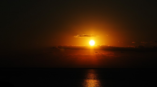 和歌山県　南部　夕日